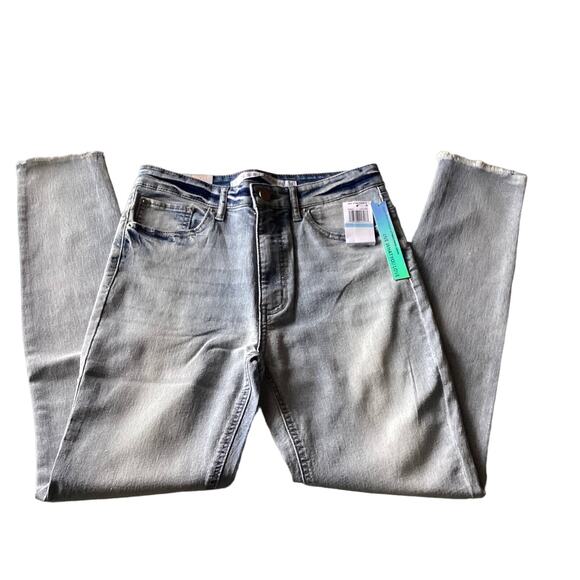 Tinseltown Womens Blue Jeans Mid Rise Skinny Washed 5-27 - Picture 2 of 5